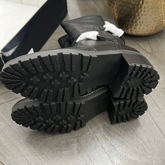 NATURALIZER TALON WOMENS LEATHER MOTORCYCLE MID-CALF BOOTS - Picture 3 of 12